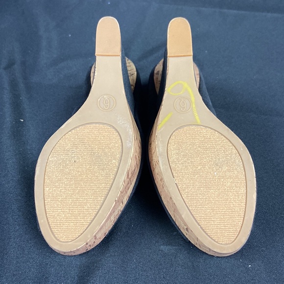 MOSSIMO Target Black Platform Cork Wedge Heel Peep toe (1288) - Picture 6 of 6